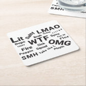 2019年のスラング10代のことわざとトーク スクエアペーパーコースター (アングル)