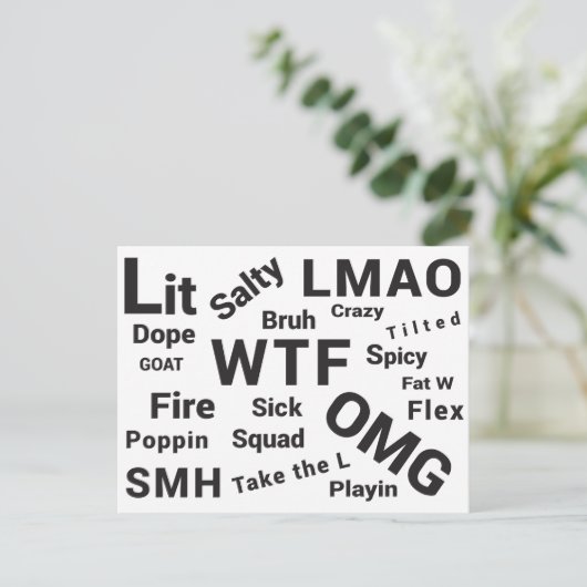 2019年のスラング10代のことわざとトーク ポストカード (スタンド正面)