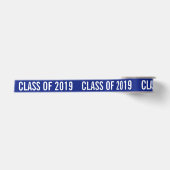 2019年のタイポグラフィの濃紺の白の大学院のクラス サテンリボン (正面)