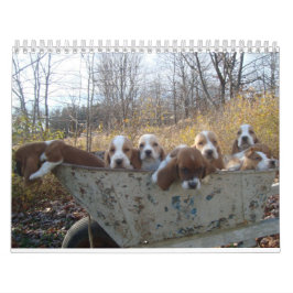2019年のバセットハウンドの子犬のカレンダー カレンダー