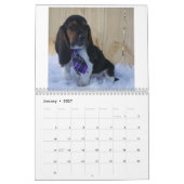 2019年のバセットハウンドの子犬のカレンダー カレンダー (1月 2027)