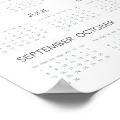 2019年のピンクと青のシボロンのカレンダー ポスター (角)