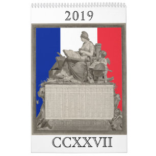 2019年のフランスのな革命暦 カレンダー