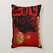 2019年のブタ中国のな年の(占星術の)十二宮図の誕生日のアクセントP アクセントクッション (正面(垂直))