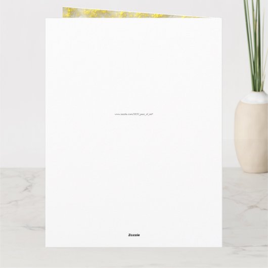 2019年のブタ中国のな年の(占星術の)十二宮図の誕生日の大きい挨拶 カード (裏面)