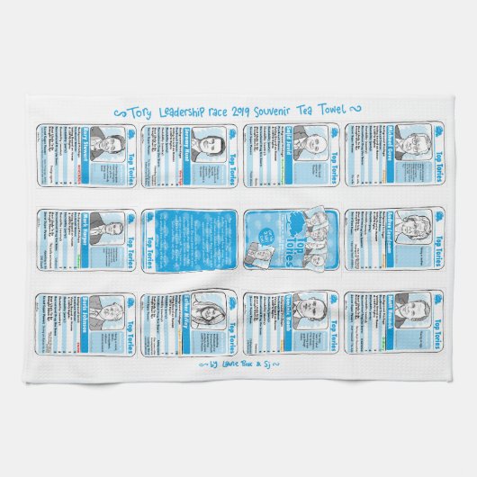 2019年の保守党のリーダーシップの競争の記念品のふきん キッチンタオル (横)