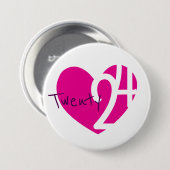 2019年の新年の愛2019バッジボタン 缶バッジ (正面&裏面)