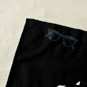 2019年の白黒のパーソナライズな卒業のクラス ビーチタオル (インサイチュ)