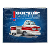 2019年のCorvairForum Corvairのカレンダー カレンダー (カバー)
