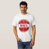 2019年のRaelの家族会のTシャツの赤 Tシャツ (正面フル)