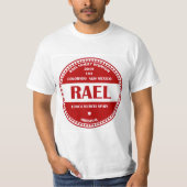 2019年のRaelの家族会のTシャツの赤 Tシャツ (正面)