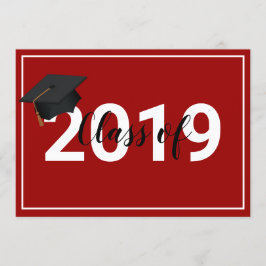 2019年のSimplistic ChicのRed Graduation Class 招待状