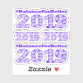 2019年より良国際的い女性の日のためのバランス シール (シート)