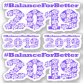 2019年より良国際的い女性の日のためのバランス シール (正面)