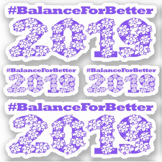 2019年より良国際的い女性の日のためのバランス シール (正面)