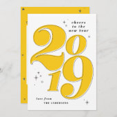 2019年を彩る大胆なマルチ写真におめでとう シーズンカード (正面/裏面)