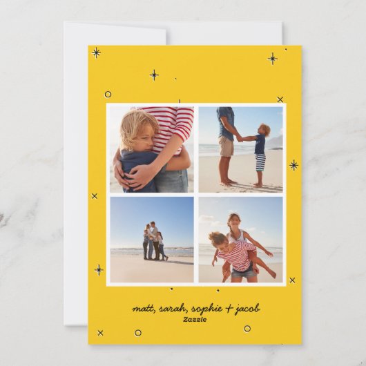 2019年を彩る大胆なマルチ写真におめでとう シーズンカード (裏面)