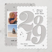 2019年を彩る大胆なマルチ写真におめでとう シーズンカード (正面/裏面)