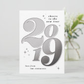 2019年を祝おう 大胆なシルバー シーズンカード (スタンド正面)