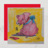 2019年イノシシの年賀状 シーズンカード (正面/裏面)