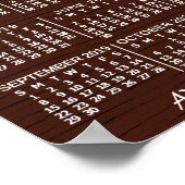 2019年カレンダー木材カスタム3枚 ポスター (角)