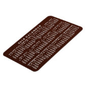 2019年カレンダー茶色い木目シンプル粒度 マグネット (左側)