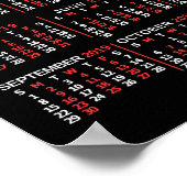 2019年カレンダー黒カスタムい写真3枚 ポスター (角)