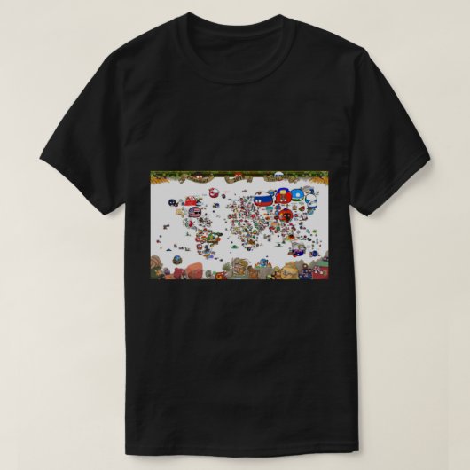 2019年カントリーボールの世界地図 Tシャツ (デザイン正面)