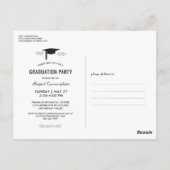 2019年クラス写真桃の水彩招待状 ポストカード (裏面)