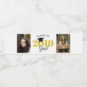 2019年クラス |卒業写真2枚 ペットボトルラベル (シングルラベル)