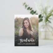 2019年タイポグラフィ写真卒業 案内ポストカード (スタンド正面)