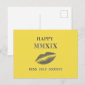 2019年ハッピーキスで2018年とさようなら ポストカード (正面/裏面)