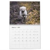 2019年予定表、かわいいプードル犬の画像 カレンダー (2月 2027)