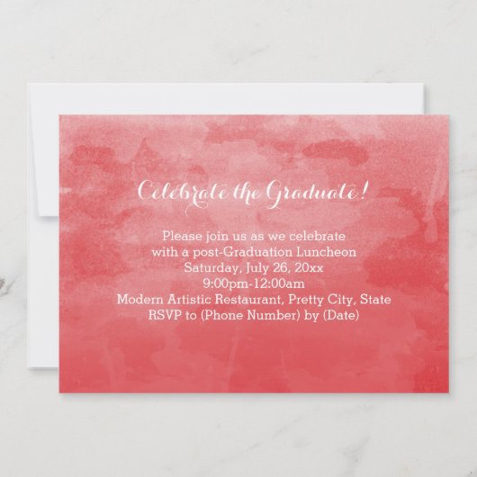 2019年卒業の写真紅水彩教室 招待状 (裏面)