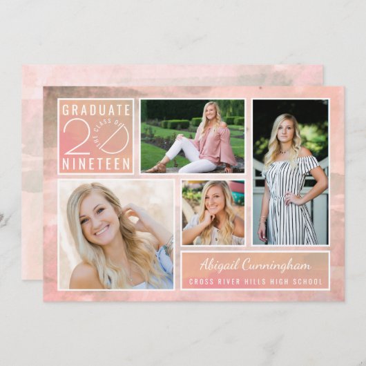 2019年大学院4光水彩パーティー 招待状 (正面/裏面)