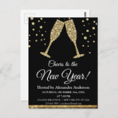 2019年大晦日パーティーシャンパングラス ポストカード (正面/裏面)