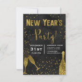 2019年大晦日パーティーシャンパングラス 招待状 (正面)