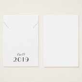 2019年度のクラスのネックレスディスプレイカード (正面&裏面)