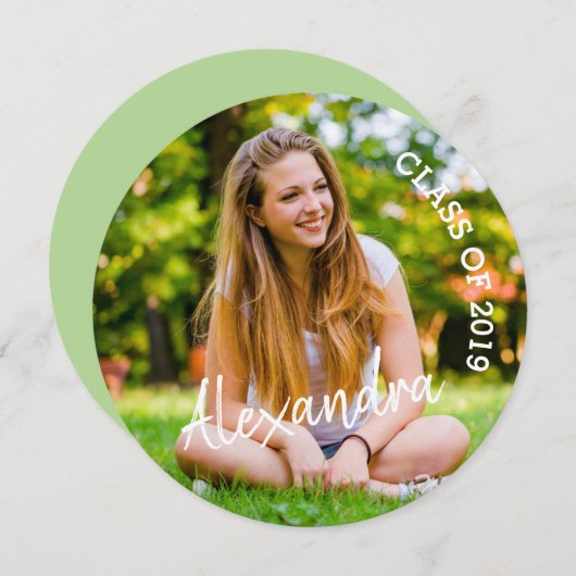 2019年度写真卒業パーティー·ラウンド 招待状 (正面/裏面)