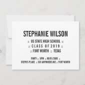 2019年度卒業クラス　スタートからフィニッシュまでの写真 招待状 (裏面)