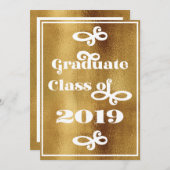 2019年度卒業クラス レトロ卒業パーティー 招待状 (正面/裏面)