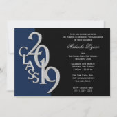 2019年度卒業生 シルバー（カラーオプション付き） 招待状 (正面)