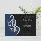 2019年度卒業生 シルバー（カラーオプション付き） 招待状 (スタンド正面)