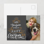 2019年手書き年賀状 シーズンポストカード (正面/裏面)