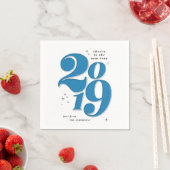 2019年新年のはっきりした応援 スタンダードカクテルナプキン (インサイチュ)