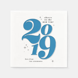 2019年新年のはっきりした応援 スタンダードカクテルナプキン