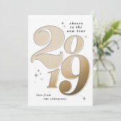 2019年新年のはっきりした金ゴールド シーズンカード (スタンド正面)