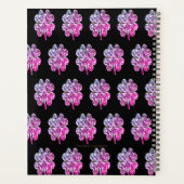 2019年新年ピンク紫4枚クローバーブラック プランナー手帳 (裏面)