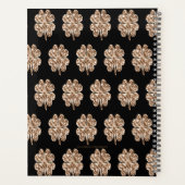 2019年新年ブラックと金ゴールド4枚のクローバー プランナー手帳 (裏面)