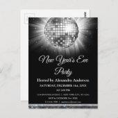 2019年新年会 シルバーディスコボール ポストカード (正面/裏面)